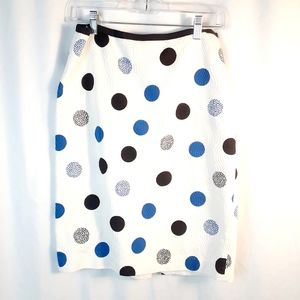 Talbots Polka Dot Pencil Skirt Size 8